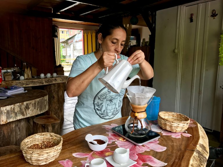 Single-origin coffee in Pijao, Colombia