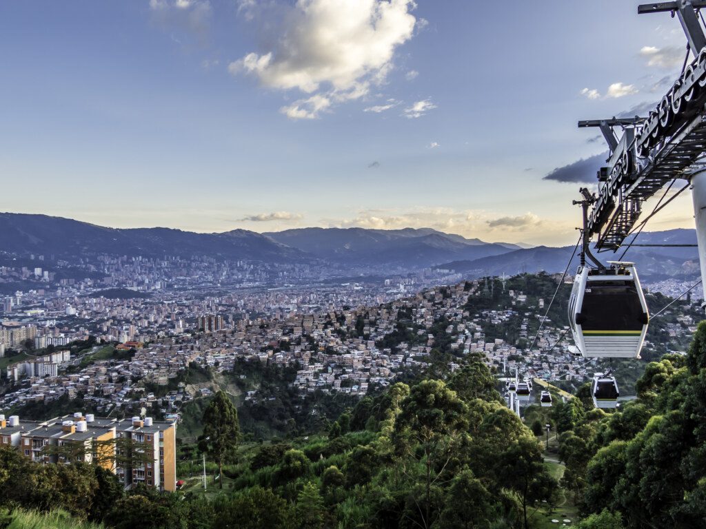 Skyline of Medellin from the Metro Cable station